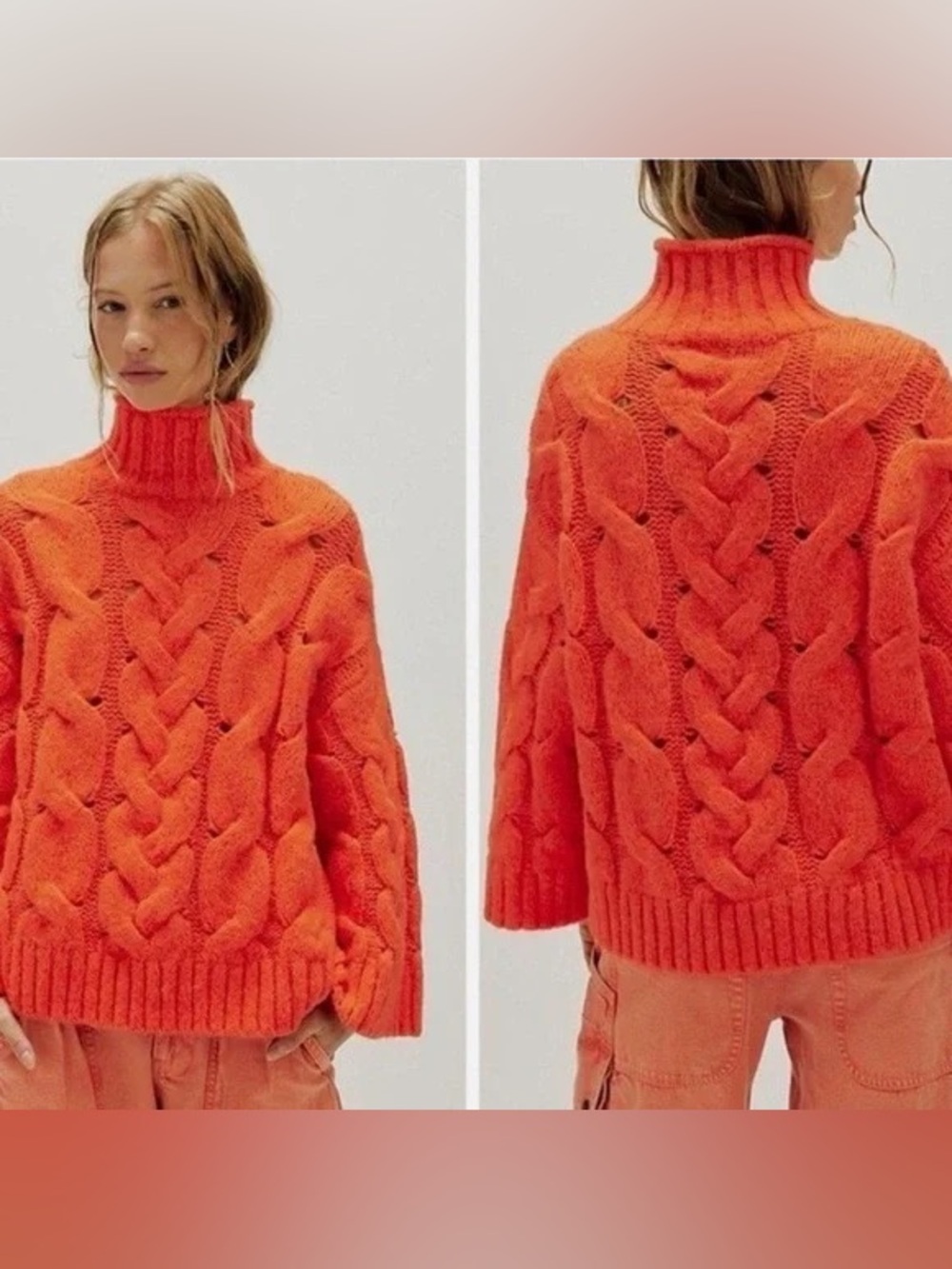 NWOT Free People Clementine SoftSpun Cable Knit Pullover